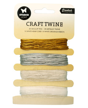 Studio Light Craft Twine: Metallic Twine/Hemp Cord/Organza Ribbon (4x5m) (SL-ES-RIB11) (BASIC)