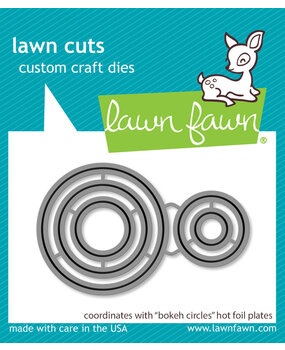 Lawn Fawn Bokeh Circles Hot Foil Plates Coordinating Lawn Cuts Dies (LF3533)