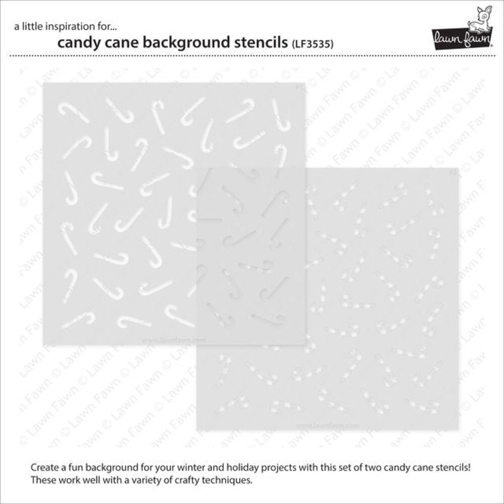 Lawn Fawn Candy Cane Background Lawn Clippings Stencil (LF3535) Lawn Fawn Candy Cane Background Lawn Clippings Stencil (LF3535)