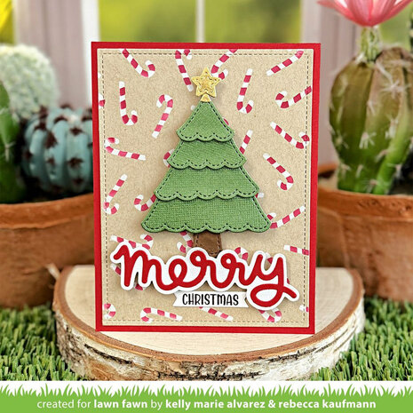 Lawn Fawn Candy Cane Background Lawn Clippings Stencil (LF3535) Lawn Fawn Candy Cane Background Lawn Clippings Stencil (LF3535)