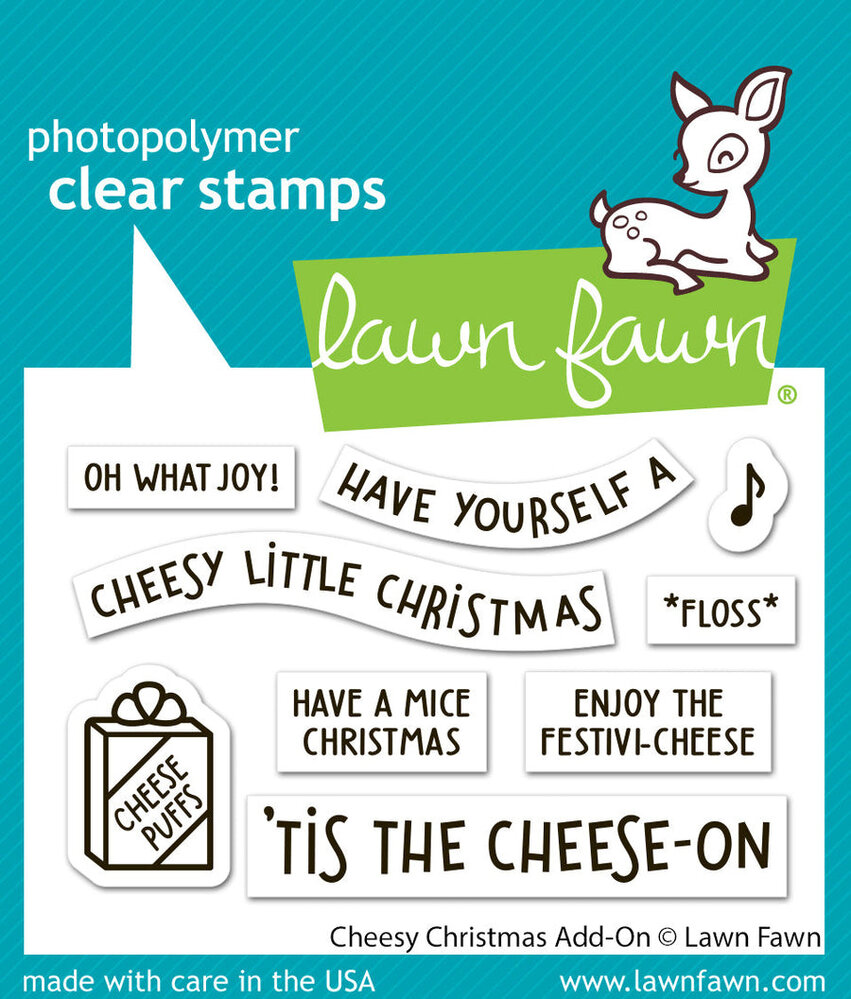 Lawn Fawn Cheesy Christmas Add-On Clear Stamps (LF3502)