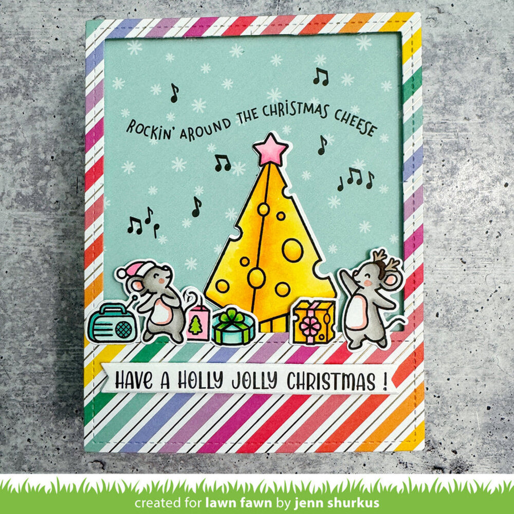 Lawn Fawn Cheesy Christmas Add-On Clear Stamps (LF3502)