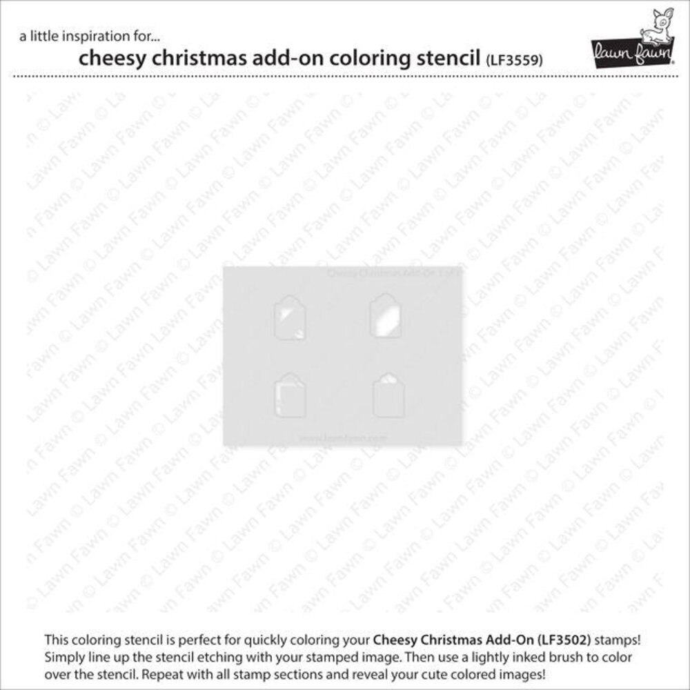 Lawn Fawn Cheesy Christmas Add-On Lawn Clippings Coloring Stencil (LF3559) (OUTLET) Lawn Fawn Cheesy Christmas Add-On Lawn Clippings Coloring Stencil (LF3559) (OUTLET)