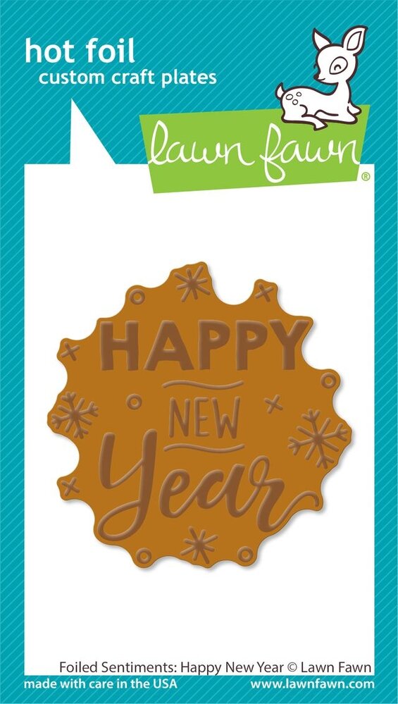 Lawn Fawn Foiled Sentiments: Happy New Year Hot Foil Plates (LF3534) Lawn Fawn Foiled Sentiments: Happy New Year Hot Foil Plates (LF3534)