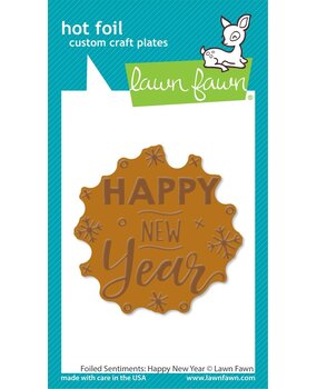 Lawn Fawn Foiled Sentiments: Happy New Year Hot Foil Plates (LF3534)