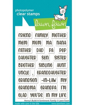 Lawn Fawn Henry's Build-A-Sentiment: Family Clear Stamps (LF3509)