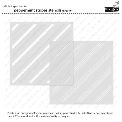 Lawn Fawn Peppermint Stripes Lawn Clippings Stencil (LF3546)
