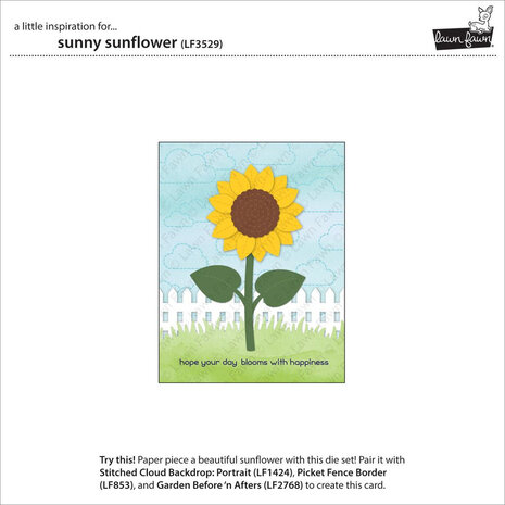 Lawn Fawn Sunny Sunflower Lawn Cuts Dies (LF3529)