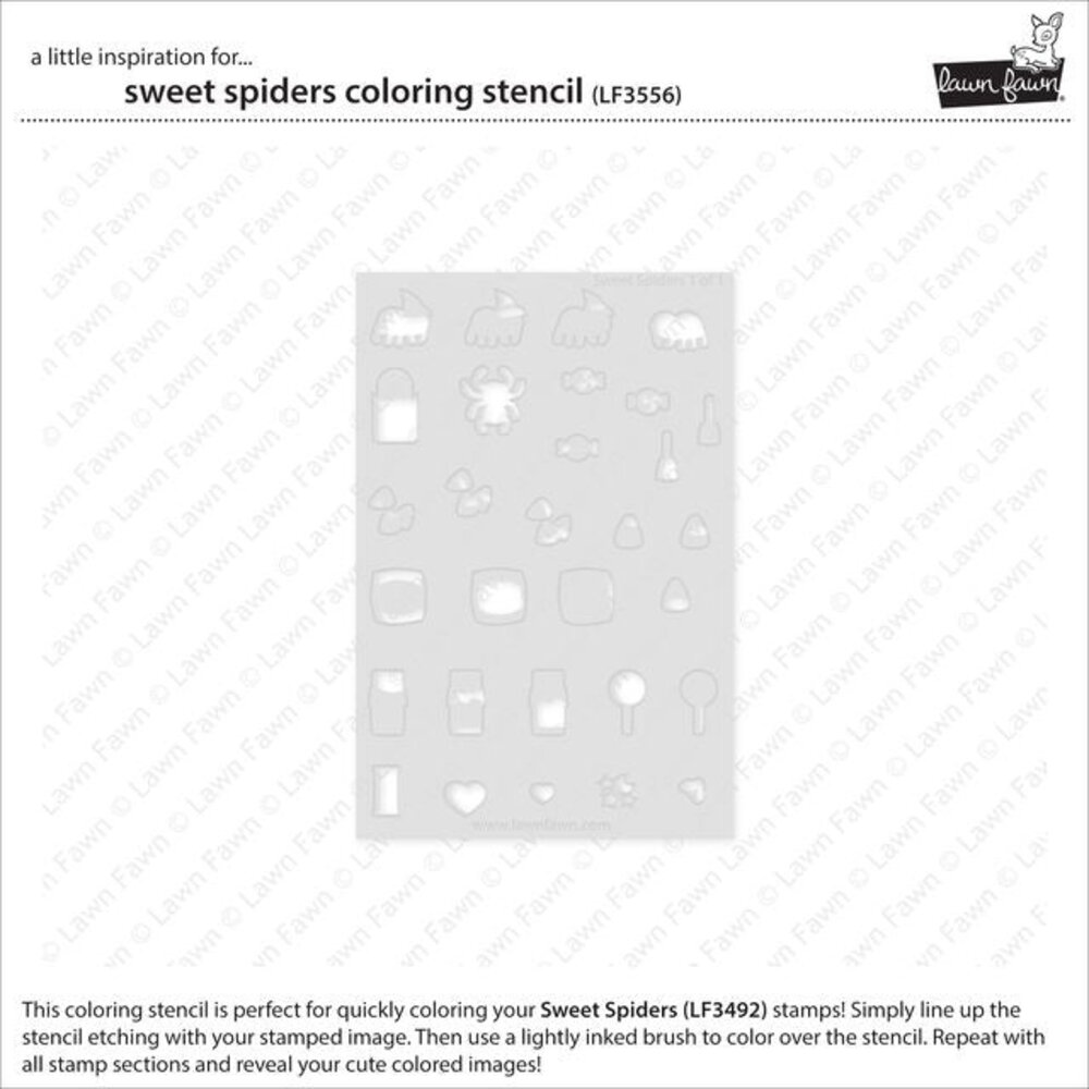 Lawn Fawn Sweet Spiders Lawn Clippings Coloring Stencil (LF3556) (OUTLET)