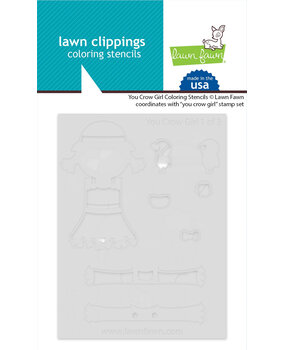 Lawn Fawn You Crow Girl Lawn Clippings Coloring Stencils (LF3565) (DISCONTINUED)