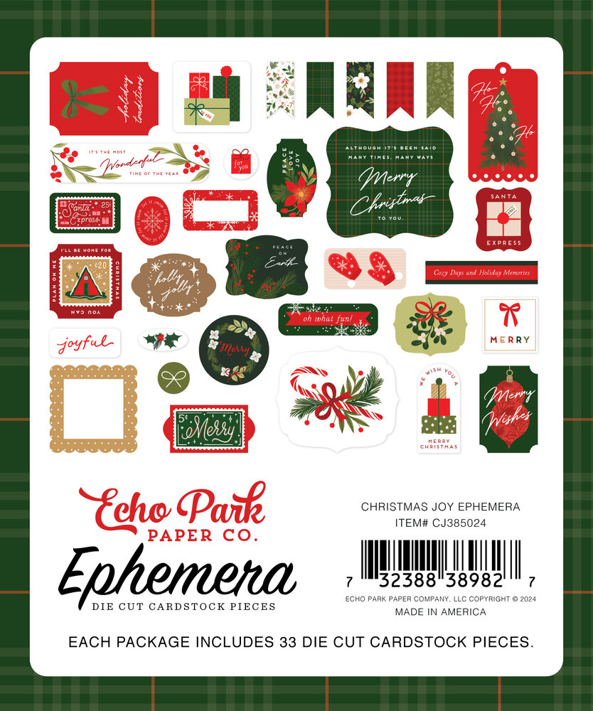 Echo Park Christmas Joy Ephemera (CJ385024) Echo Park Christmas Joy Ephemera (CJ385024)