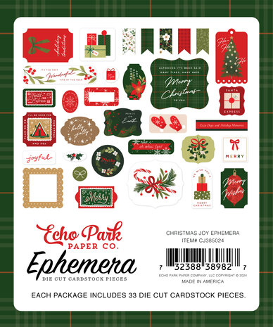 Echo Park Christmas Joy Ephemera (CJ385024) Echo Park Christmas Joy Ephemera (CJ385024)