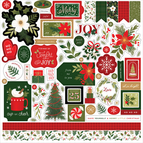 Echo Park Christmas Joy 12x12 Inch Element Sticker (CJ385014)