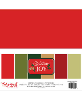 Echo Park Christmas Joy 12x12 Inch Coordinating Solids Paper Pack (CJ385015) Echo Park Christmas Joy 12x12 Inch Coordinating Solids Paper Pack (CJ385015)