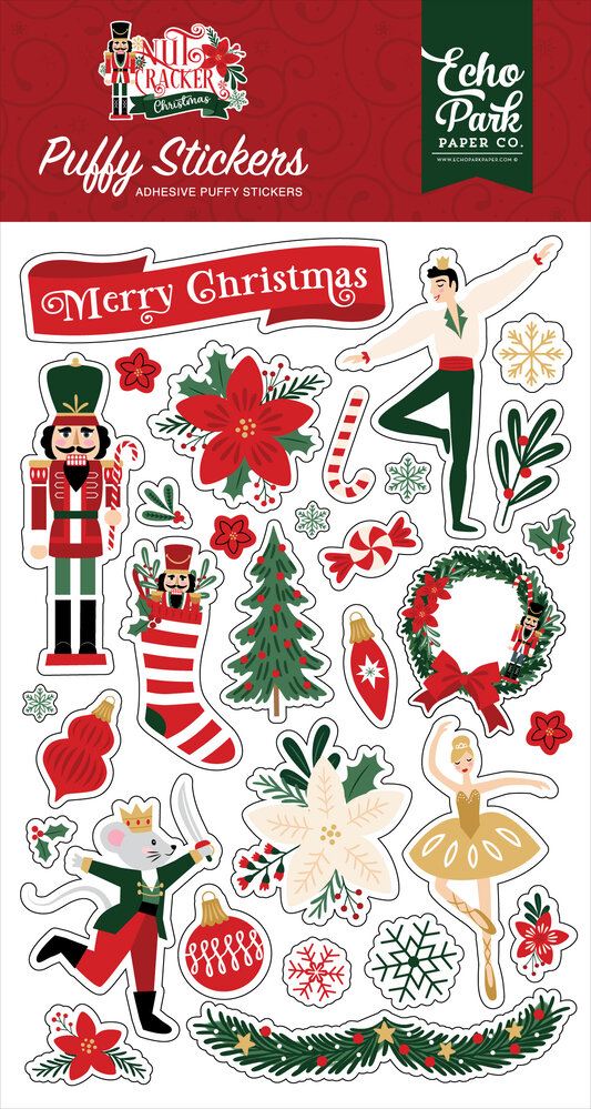 Echo Park Nutcracker Christmas Puffy Stickers (NC387066)