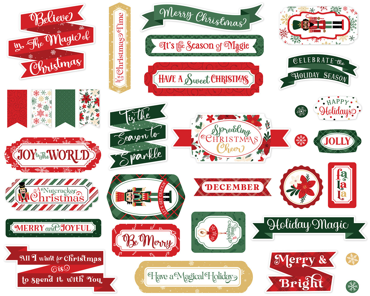 Echo Park Nutcracker Christmas Titles & Phrases (NC387032)