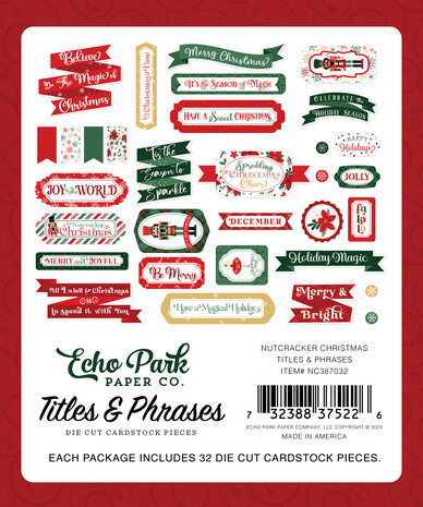 Echo Park Nutcracker Christmas Titles & Phrases (NC387032)