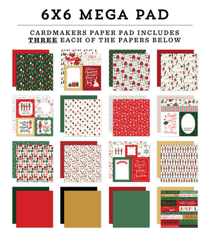 Echo Park Nutcracker Christmas 6x6 Inch Cardmakers Mega Pad (NC387031)