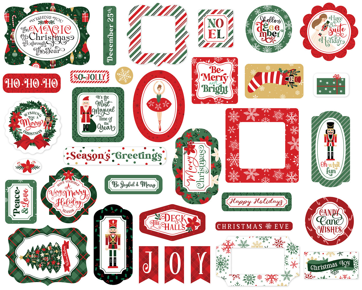 Echo Park Nutcracker Christmas Ephemera (NC387024)