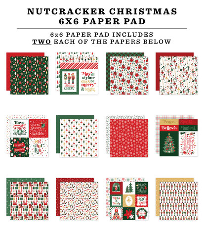 Echo Park Nutcracker Christmas 6x6 Inch Paper Pad (NC387023) Echo Park Nutcracker Christmas 6x6 Inch Paper Pad (NC387023)