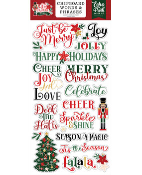 Echo Park Nutcracker Christmas Chipboard Word & Phrases (NC387022)