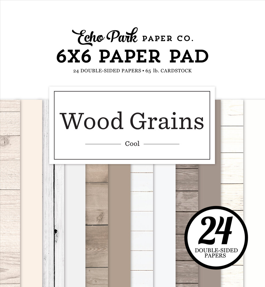 Echo Park Cool Wood Grains 6x6 Inch Paper Pad (CWG389023)