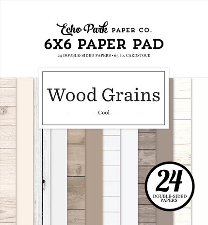 Echo Park Cool Wood Grains 6x6 Inch Paper Pad (CWG389023)