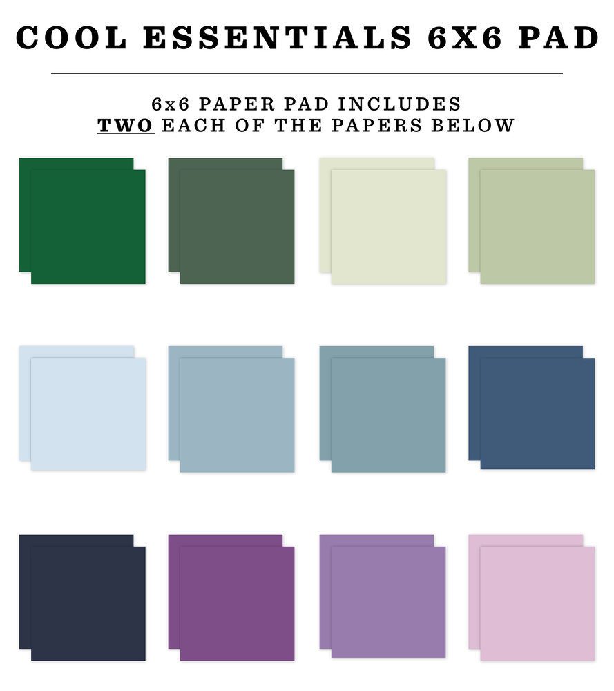 Echo Park Cool Essentials 6x6 Inch Paper Pad (COE394023)