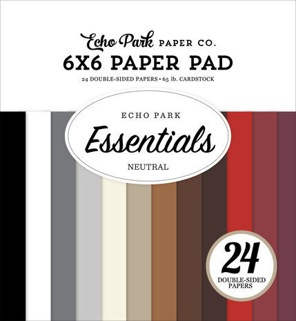 Echo Park Neutral Essentials 6x6 Inch Paper Pad (NE391023)