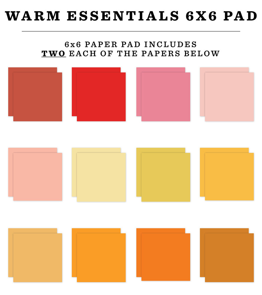 Echo Park Warm Essentials 6x6 Inch Paper Pad (WE392023)