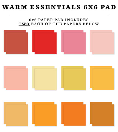 Echo Park Warm Essentials 6x6 Inch Paper Pad (WE392023)
