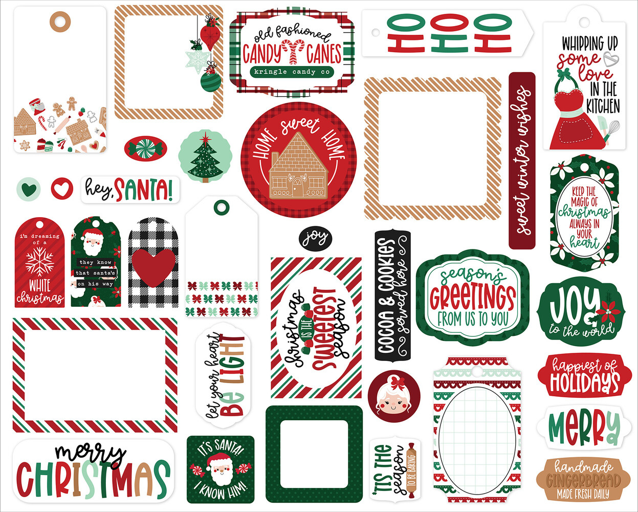 Echo Park Baking Spirits Bright Frames & Tags (BSB388025) Echo Park Baking Spirits Bright Frames & Tags (BSB388025)