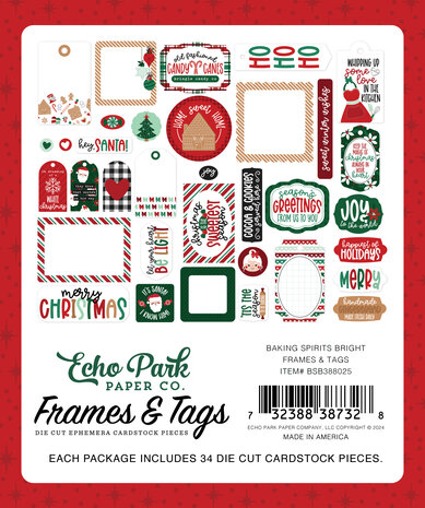 Echo Park Baking Spirits Bright Frames & Tags (BSB388025) Echo Park Baking Spirits Bright Frames & Tags (BSB388025)