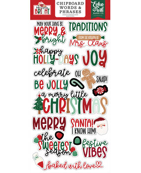 Echo Park Baking Spirits Bright Chipboard Word & Phrases (BSB388022)