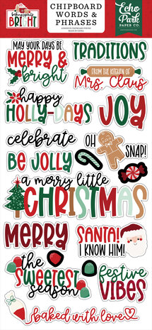 Echo Park Baking Spirits Bright Chipboard Word & Phrases (BSB388022)