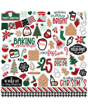Echo Park Baking Spirits Bright 12x12 Inch Element Sticker (BSB388014)