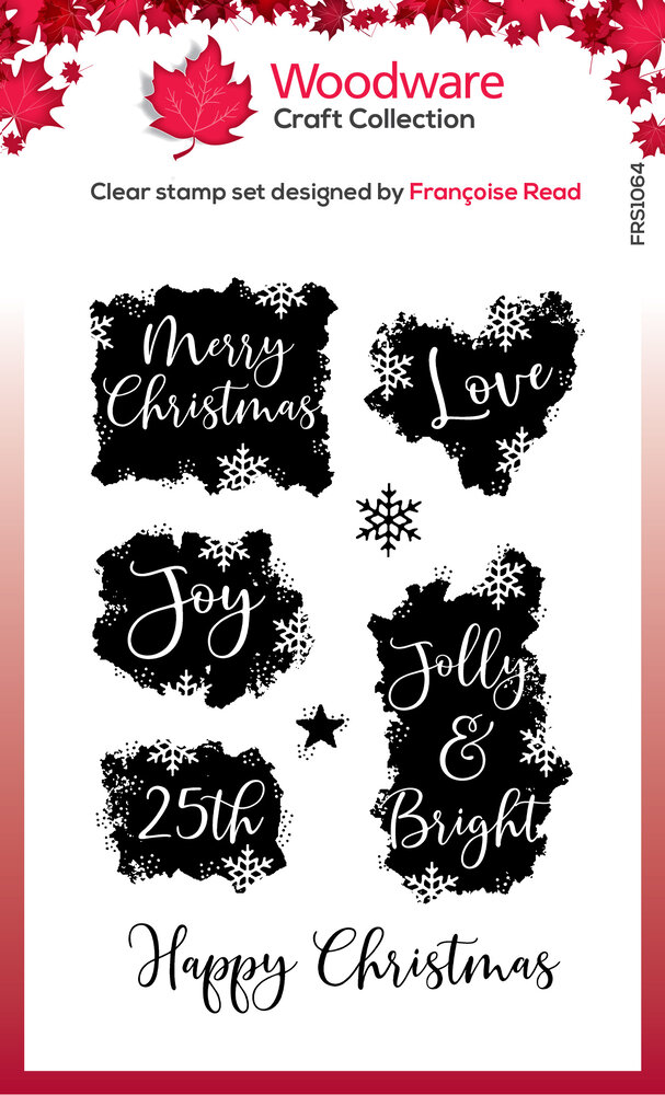 Woodware Christmas Patches Clear Stamps (FRS1064) (OUTLET)