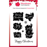 Woodware Christmas Patches Clear Stamps (FRS1064) (OUTLET)