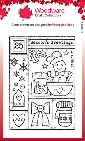 Woodware Winter Sampler Clear Stamps (FRS1063) (OUTLET)