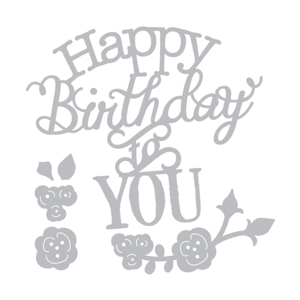 Sizzix Thinlits Die by Jen Long Phrase Happy Birthday to You (3pcs) (660368) Sizzix Thinlits Die by Jen Long Phrase Happy Birthday to You (3pcs) (660368)
