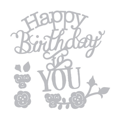 Sizzix Thinlits Die by Jen Long Phrase Happy Birthday to You (3pcs) (660368) Sizzix Thinlits Die by Jen Long Phrase Happy Birthday to You (3pcs) (660368)