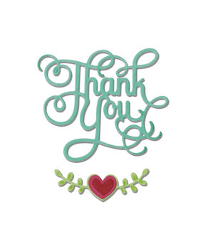 Sizzix Thinlits Die by Jen Long Phrase Thank You w/Hearts (3pcs) (660370) (DISCONTINUED) Sizzix Thinlits Die by Jen Long Phrase Thank You w/Hearts (3pcs) (660370) (DISCONTINUED)