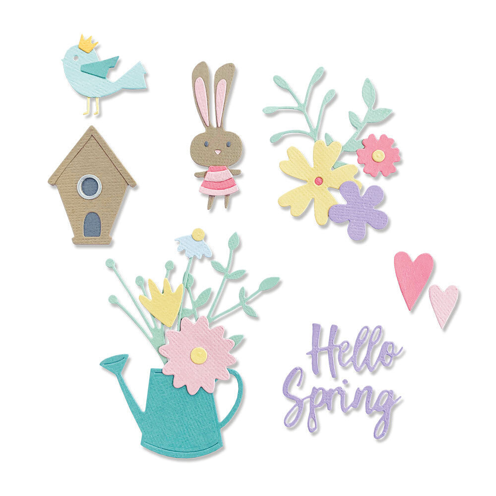 Sizzix Thinlits Die by Olivia Rose Hello Spring (16pcs) (665091) (DISCONTINUED)