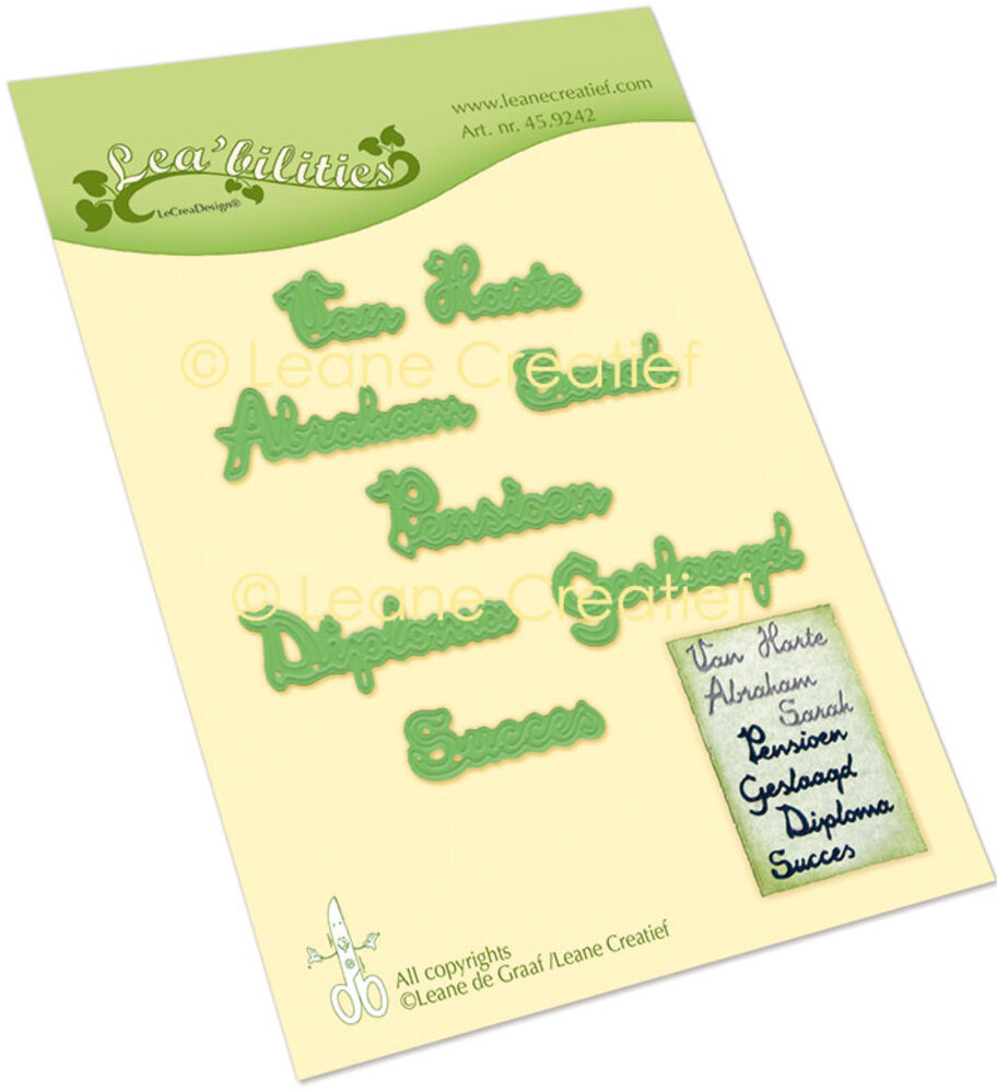 Leane Creatief Lea'Bilitie Cutting Die Tekst NL (45.9242) (DISCONTINUED)