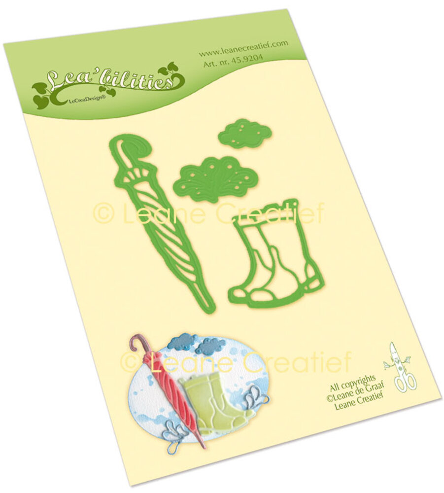 Leane Creatief Lea'Bilitie Cut And Embossing Die Umbrella & Boots (45.9204) (DISCONTINUED) Leane Creatief Lea'Bilitie Cut And Embossing Die Umbrella & Boots (45.9204) (DISCONTINUED)