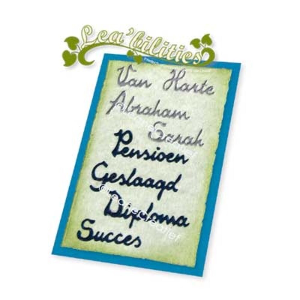 Leane Creatief Lea'Bilitie Cutting Die Tekst NL (45.9242) (DISCONTINUED)
