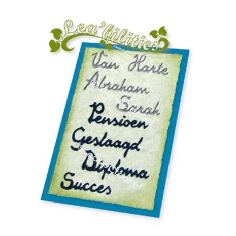 Leane Creatief Lea'Bilitie Cutting Die Tekst NL (45.9242) (DISCONTINUED)