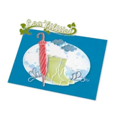 Leane Creatief Lea'Bilitie Cut And Embossing Die Umbrella & Boots (45.9204) (DISCONTINUED) Leane Creatief Lea'Bilitie Cut And Embossing Die Umbrella & Boots (45.9204) (DISCONTINUED)