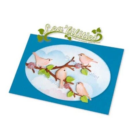 Leane Creatief Lea'Bilitie Cut And Embossing Die Branche With Birds (45.9181) (DISCONTINUED) Leane Creatief Lea'Bilitie Cut And Embossing Die Branche With Birds (45.9181) (DISCONTINUED)