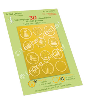 Leane Creatief Wax Seal Collection 3D Embossing Folder Winter Time (35.9297) (DISCONTINUED)